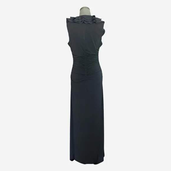 Laundry by Shelli Segal Black Ruffled Sleeve Maxi Dress Women's Gown Size 12 Laundry by Shelli Segal Black Ruffled Sleeve Maxi Dress Women's Gown Size 12